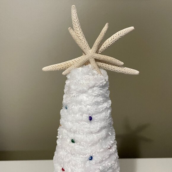Set of 3 Handmade White Christmas Trees-Starfish Christmas Trees - Picture 7 of 11